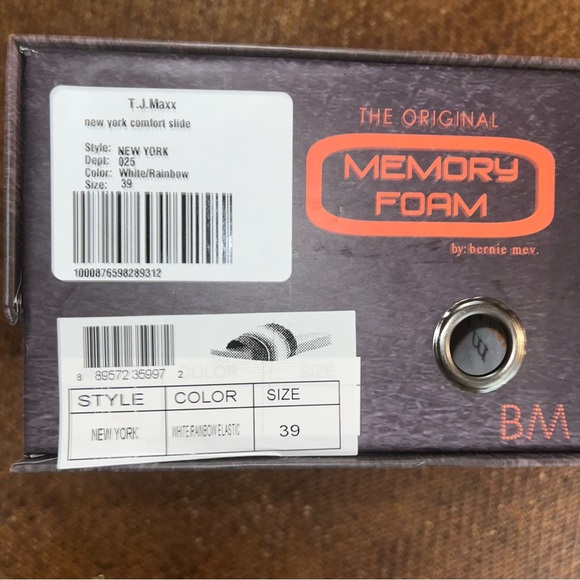 Bernie Mev. White Rainbow New York Comfort Slide Sandals Women’s EU Size 39 - Picture 8 of 11